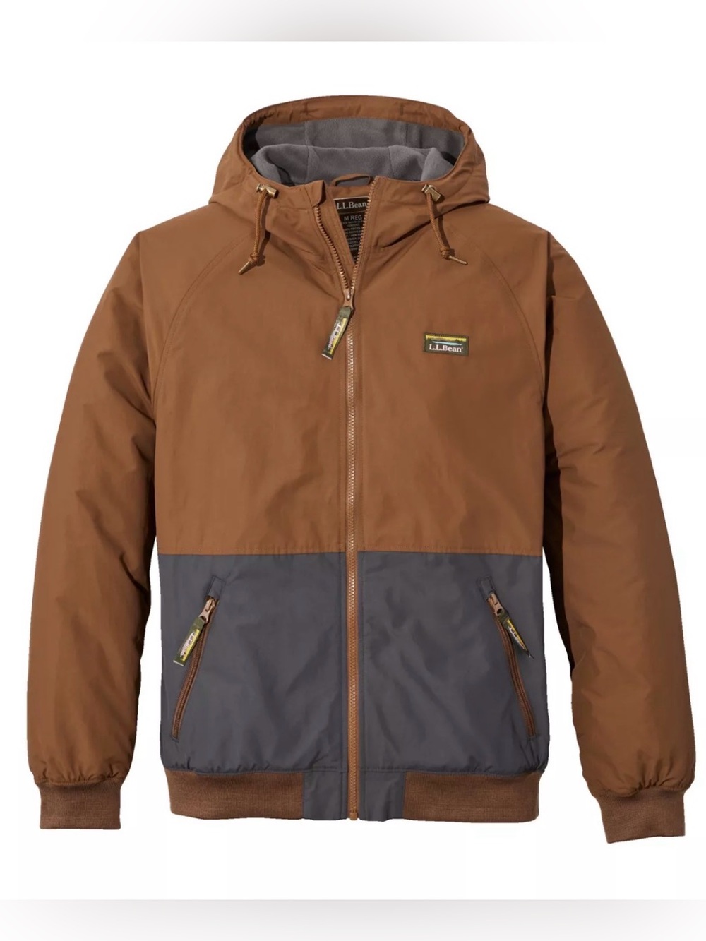 NWT L.L.Bean Men’s Insulated 3-Season Colorblock Bomber Hooded Jacket – Medium